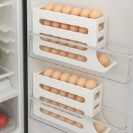 Organizador de Ovos com Dispensador Automático - 4 Camadas, 28 Ovos, Design Rolante para Geladeira - imagem 4
