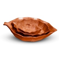 Kit Travessas de Porcelana Folha Romana - Design Natural para Mesa Posta Elegante - imagem 5