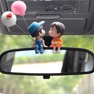 Decoração de Carro: Casal de Desenhos Animados Fofos para Painel - Toque Romântico e Divertido - imagem 4
