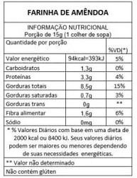 Farinha de Amêndoas Pura Importada 500gr - X Roots - imagem 1