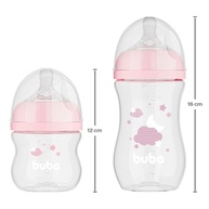 Kit 2 Mamadeiras Easy Flow Nuvem Rosa 120/270ml - Sistema Anticólico Buba - imagem 3