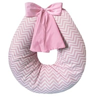 Kit Baby Premium Chevron Rosa - Almofada Amamentação + Ninho Redutor + Trocador Portátil - imagem 5