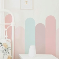 Adesivo Arco Meia Parede Rosa - Design Encantador para Quartos Infantis - imagem 3