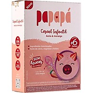 Papapá, Cereal infantil, Petit Cereal, Avêia Integral com Morango & Beterraba, Caixa, 170g, Rosa - imagem 1