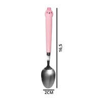 Kit Talher Infantil Inox Rosa - Garfo e Colher com Cabo Anatômico para Crianças - imagem 3