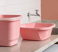Bacia Slim 14 Litros Rosa - Design Moderno e Prático para Organização do Ambiente - imagem 3