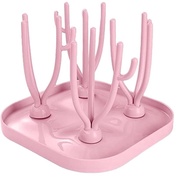 Escorredor Portátil de Mamadeira Rosa - Prático e Higiênico para Bebês - imagem 1