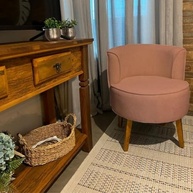 Kit 2 Poltronas Veludo Rosa Escuro - Design Moderno e Conforto Premium para Sala de Estar - imagem 3