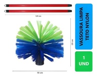 Escova Limpa Teto Nylon Rosqueável com 2 Cabos e 1 Prolongador – Multiuso Profissional para Tetos, Paredes e Cantos Altos - imagem 3