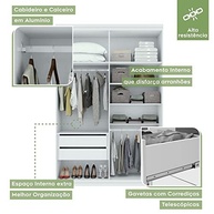 Guarda-Roupa Solteiro 4 Portas 2 Gavetas Alonzo – Design Moderno e Organização Inteligente - imagem 5