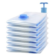 Pacote com 6 Sacos de Vácuo para Roupas e Cobertores com Bomba Manual - Economize Espaço com Proteção Total - imagem 2