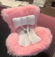 Assento de Carro Labubu: Cadeira Pelúcia Macia com Suporte para Mesa | Decoração Fã Labubu (Roxo Claro) - imagem 5