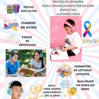 Protetor Auricular Infantil, Abafador de Ruído para Autismo, TDHA Material POM e ABS, 11,5x12cm, Com Espuma, Para Crianças e Adolescentes até 16 Anos - imagem 3