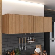 Armário Aéreo de Cozinha 4 Portas Multimóveis MP2156 – Design Rustic com MDP Premium - imagem 3
