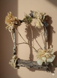 Decoração Rústica Artesanal em Madeira, Sisal e Palha de Milho - Estilo Boho Único - imagem 5
