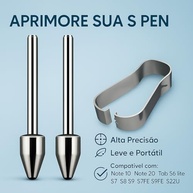 Kit 2 Pontas Metal S Pen Samsung: Precisão e Durabilidade para Galaxy Tab S6 Lite, S7, S8, S9, S7 FE, S9 FE, S10 FE e Smartphones Note/S Ultra - imagem 3