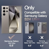 JETech Capa Magnética para Samsung S24 Ultra 5G: Compatível MagSafe, Fosca Translúcida e Anti-Choque (Titânio Cinza) - imagem 3