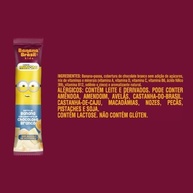 Banana Brasil Display Barra De Frutas Banana Kids Minions Sabor Cob. Choc. Branco C/ 20 Unid. De 22G (440G) - imagem 1