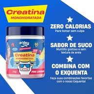 +Mu Creatina Monohidratada 100% pura Sabor Pink Lemonade - 210g - imagem 1