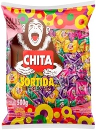 Bala Chita Sabores Mastigável Mole Macia Cereja Abacaxi Sortida 500g Cory (Sortida) - imagem 3