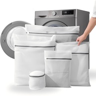 Kit 5 Sacos para Lavar Roupas Delicadas - Proteção Total com Zíper Reforçado | Ideal para Roupas Íntimas e Tecidos Fino - imagem 1