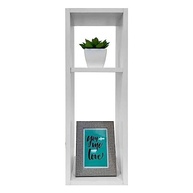 Mesa de Cabeceira Pequena 20x20x60cm Branca - Ideal para Quarto e Sala - imagem 2