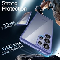 JETech Capa para Samsung Galaxy S25+ Plus 5G: Proteção Transparente Anti-Amarelamento e Anti-Choque (Titânio Azul) - imagem 5