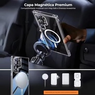 Capa Mag-Safe Transparente Premium para Samsung Galaxy S25: Slim, Anti-Amarelamento e Proteção de Câmera - imagem 5