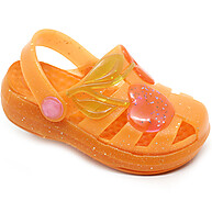 Sandália Babuche Infantil Plugt Cereja Glitter Laranja Leve e Confortável - imagem 1