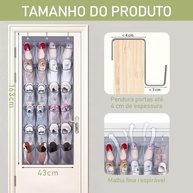 Sapateira de Porta Organizadora Vertical Transparente - Economize Espaço com Estilo - imagem 3