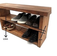 Sapateira Banco em Madeira Maciça 70cm – Organize com Estilo e Durabilidade - imagem 3