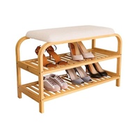 Sapateira em Bambu com Banco Estofado 70cm | Organize com Estilo e Conforto - imagem 2