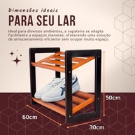 Sapateira Multifuncional em Madeira Maciça - Até 12 Pares | Design Moderno e Compacto - imagem 3