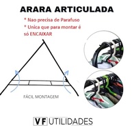 Arara de Roupa 2 Níveis com Sapateira em Aço Reforçado - Organize seu Espaço com Estilo - imagem 5