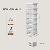 Sapateira Dobrável 6 Camadas com Porta Transparente - Organizador de Sapatos Empilhável - imagem 3