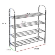 Sapateira Prateleira Inox 4 Andares - Organize Seus Sapatos com Estilo e Praticidade - imagem 4