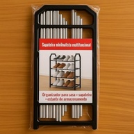 Sapateira Vertical 4 Andares - Organizador de Sapatos com Estrutura Reforçada, Ideal para Quartos e Closets - imagem 5