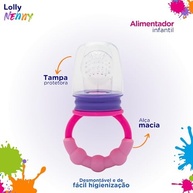 Alimentador Infantil em Silicone Rosa - Seguro, Higiênico e Prático para Refeições Saudáveis - imagem 3