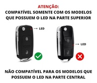 Capa Chave Canivete VW Amarok Saveiro G6 G7 - Modelo Original 2 Botões - imagem 2