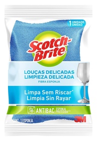 Scotch-Brite Esponja Não Risca Azul - Limpeza Segura e Eficiente para Superfícies Delicadas - imagem 1