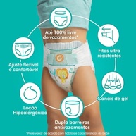 Fralda Pampers Confort Sec Tamanho P - 50 Unidades | Proteção Noturna Ultra Absorvente - imagem 3
