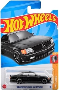 Hot Wheels Mercedes-Benz 560 SEC AMG 1989 Preto 2023 HW Turbo - Miniatura Esportiva 1:64 - imagem 2