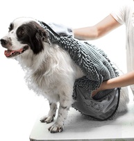 Toalha de Microfibra Chenille para Pets LUMAI - Superabsorvente, Secagem Rápida, com Bolsos - imagem 1