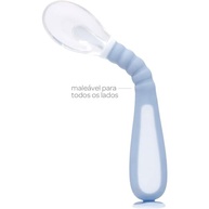 Colher Flexível em Silicone Azul - Segura, Confortável e Ideal para Bebês - imagem 4