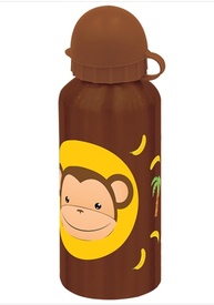 Garrafa Inox Infantil Meus Melhores Amigos 400ml - Macaquinho Marrom | Segura, Durável e Estilosa - imagem 1