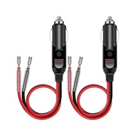 YONHAN Plugue Macho para Acendedor de Cigarros 12V (2 Unidades) - Conexão Segura e Indicador LED - imagem 1