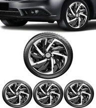 Calota Esportiva Nitro Preto/Prata Aro 14: Estilo e Segurança para seu VOLKS - imagem 2