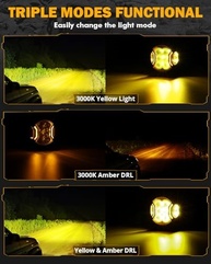 Auxbeam V-Ultra Series: Iluminação LED 108W 270° com DRL Âmbar - Aventura e Segurança Off-Road - imagem 4