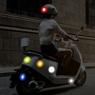 10 Adesivos Refletivos de Segurança para Para-choque de Carro - Branco - imagem 4