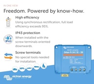 Conversor Victron Energy Orion-Tr 24V para 12V 20A - Potência e Segurança para seu Sistema DC - imagem 3